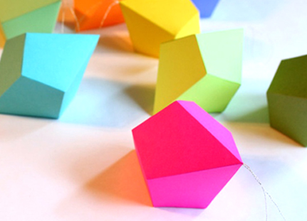 geometric paper ornaments