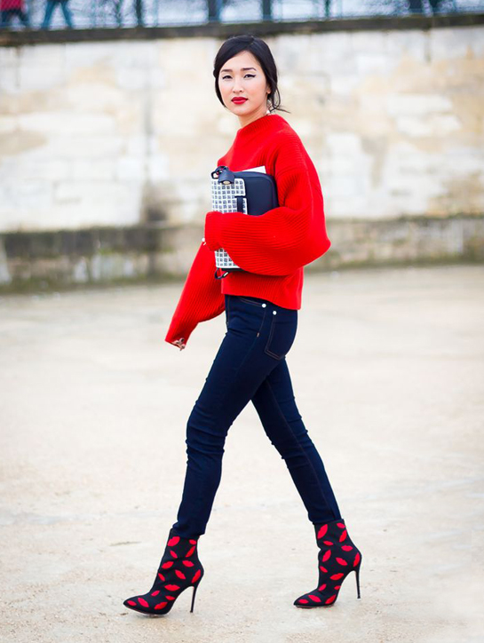 red lips botines